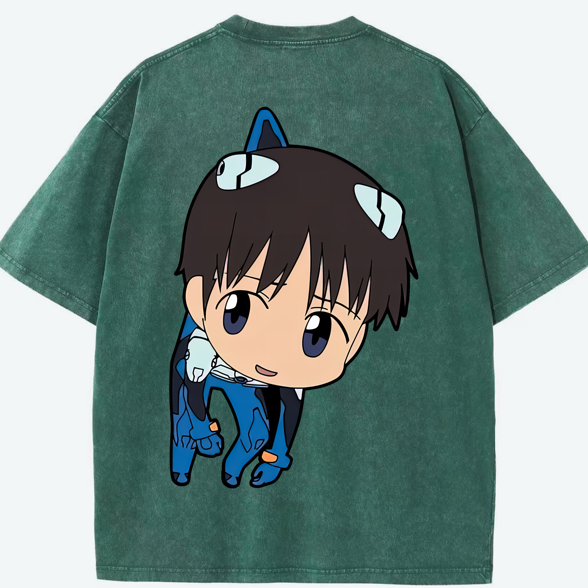 （画像用） EVA 新世紀エヴァンゲリオン 綿100% ヴィンテージ風 半袖Tシャツ（背面プリント）